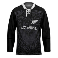 Custom Aotearoa Rugby Hockey Jersey The Blacks-Sporty T90 Style - Polynesian Pride
