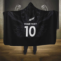 Custom Aotearoa Rugby Hooded Blanket The Blacks-Sporty T90 Style - Polynesian Pride