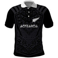 Custom Aotearoa Rugby Polo Shirt The Blacks-Sporty T90 Style - Polynesian Pride