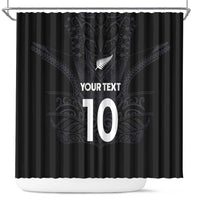 Custom Aotearoa Rugby Shower Curtain The Blacks-Sporty T90 Style - Polynesian Pride