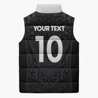Custom Aotearoa Rugby Sleeveless Puffer Jacket The Blacks-Sporty T90 Style - Polynesian Pride