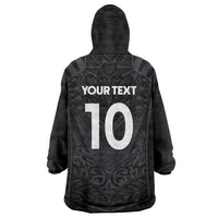 Custom Aotearoa Rugby Wearable Blanket Hoodie The Blacks-Sporty T90 Style - Polynesian Pride