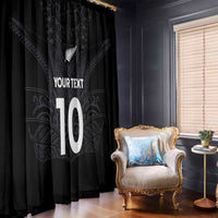 Custom Aotearoa Rugby Window Curtain The Blacks-Sporty T90 Style - Polynesian Pride