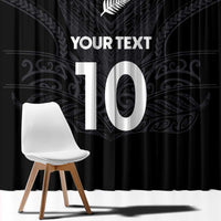 Custom Aotearoa Rugby Window Curtain The Blacks-Sporty T90 Style - Polynesian Pride