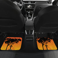 Niue ANZAC Day Car Mats Soldier and Gallipoli Lest We Forget LT03 Set 2pcs - Back Yellow - Polynesian Pride