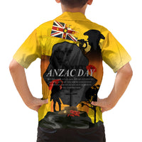Niue ANZAC Day Hawaiian Shirt Soldier and Gallipoli Lest We Forget LT03 - Polynesian Pride