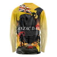 Niue ANZAC Day Long Sleeve Shirt Soldier and Gallipoli Lest We Forget LT03 - Polynesian Pride