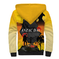 Niue ANZAC Day Sherpa Hoodie Soldier and Gallipoli Lest We Forget LT03 - Polynesian Pride