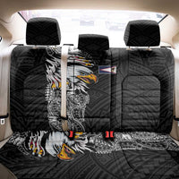 American Samoa Flag Day Back Car Seat Cover Tribal Tattoo with Eagle Black