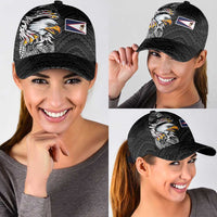 American Samoa Flag Day Classic Cap Tribal Tattoo with Eagle Black