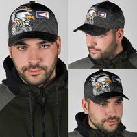 American Samoa Flag Day Classic Cap Tribal Tattoo with Eagle Black