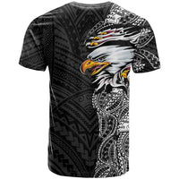 American Samoa Flag Day T Shirt Tribal Tattoo with Eagle Black