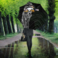 American Samoa Flag Day Umbrella Tribal Tattoo with Eagle Black