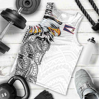 American Samoa Flag Day Men Tank Top Tribal Tattoo with Eagle White LT03 - Polynesian Pride