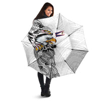 American Samoa Flag Day Umbrella Tribal Tattoo with Eagle White