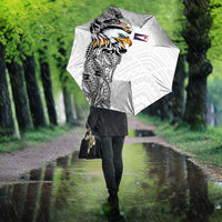 American Samoa Flag Day Umbrella Tribal Tattoo with Eagle White