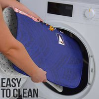 American Samoa Flag Day Bathroom Set Tribal Tattoo with Eagle Blue-Red