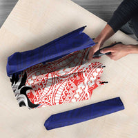 American Samoa Flag Day Umbrella Tribal Tattoo with Eagle Blue-Red