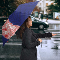 American Samoa Flag Day Umbrella Tribal Tattoo with Eagle Blue-Red