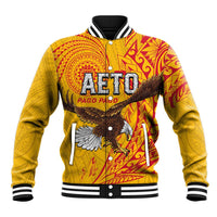 Personalised American Samoa Flag Day Baseball Jacket Fautasi Race Pago Pago-Aeto Eagle Wings Tribal Style LT03 Unisex Multicolor - Polynesian Pride