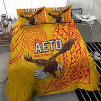 American Samoa Flag Day Bedding Set Fautasi Race Pago Pago-Aeto Eagle Wings Tribal Style
