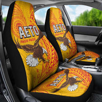 American Samoa Flag Day Car Seat Cover Fautasi Race Pago Pago-Aeto Eagle Wings Tribal Style