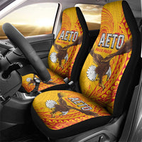 American Samoa Flag Day Car Seat Cover Fautasi Race Pago Pago-Aeto Eagle Wings Tribal Style