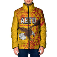 Personalised American Samoa Flag Day Padded Jacket Fautasi Race Pago Pago-Aeto Eagle Wings Tribal Style LT03 Men Multicolor - Polynesian Pride