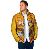 Personalised American Samoa Flag Day Padded Jacket Fautasi Race Pago Pago-Aeto Eagle Wings Tribal Style LT03 - Polynesian Pride