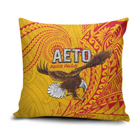 American Samoa Flag Day Pillow Cover Fautasi Race Pago Pago-Aeto Eagle Wings Tribal Style