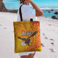 American Samoa Flag Day Tote Bag Fautasi Race Pago Pago-Aeto Eagle Wings Tribal Style