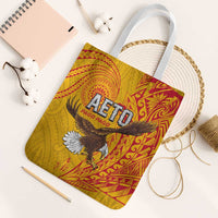 American Samoa Flag Day Tote Bag Fautasi Race Pago Pago-Aeto Eagle Wings Tribal Style