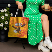 American Samoa Flag Day Tote Bag Fautasi Race Pago Pago-Aeto Eagle Wings Tribal Style