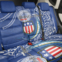 American Samoa Flag Day Back Car Seat Cover Fautasi Race Fagatogo-Iseula O Le Moana Sailfish Tribal Style