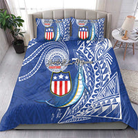 American Samoa Flag Day Bedding Set Fautasi Race Fagatogo-Iseula O Le Moana Sailfish Tribal Style