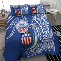 American Samoa Flag Day Bedding Set Fautasi Race Fagatogo-Iseula O Le Moana Sailfish Tribal Style
