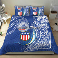 American Samoa Flag Day Bedding Set Fautasi Race Fagatogo-Iseula O Le Moana Sailfish Tribal Style