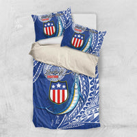 American Samoa Flag Day Bedding Set Fautasi Race Fagatogo-Iseula O Le Moana Sailfish Tribal Style