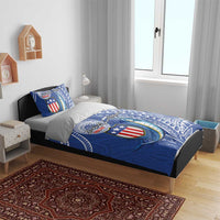 American Samoa Flag Day Bedding Set Fautasi Race Fagatogo-Iseula O Le Moana Sailfish Tribal Style