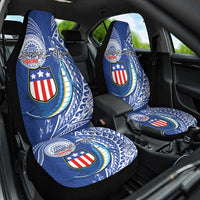 American Samoa Flag Day Car Seat Cover Fautasi Race Fagatogo-Iseula O Le Moana Sailfish Tribal Style