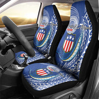 American Samoa Flag Day Car Seat Cover Fautasi Race Fagatogo-Iseula O Le Moana Sailfish Tribal Style