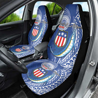 American Samoa Flag Day Car Seat Cover Fautasi Race Fagatogo-Iseula O Le Moana Sailfish Tribal Style