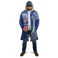 Personalised American Samoa Flag Day Cloak Fautasi Race Fagatogo-Iseula O Le Moana Sailfish Tribal Style