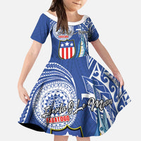 Personalised American Samoa Flag Day Family Matching Summer Maxi Dress and Hawaiian Shirt Fautasi Race Fagatogo-Iseula O Le Moana Sailfish Tribal Style
