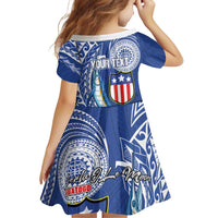 Personalised American Samoa Flag Day Family Matching Summer Maxi Dress and Hawaiian Shirt Fautasi Race Fagatogo-Iseula O Le Moana Sailfish Tribal Style