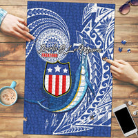 American Samoa Flag Day Puzzle Fautasi Race Fagatogo-Iseula O Le Moana Sailfish Tribal Style