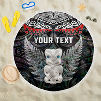 New Zealand Hei Tiki Beach Blanket Maori Green Papua Shell Pattern LT03 One Size 150cm Green - Polynesian Pride