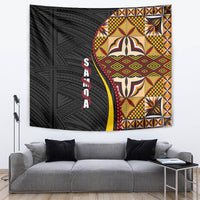Samoa Siapo Ula Fala Tapestry Polynesian Tribal Pattern LT03 Black - Polynesian Pride