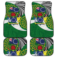 Cook Islands Independence Day Car Mats National Flag and Emblem with Tatau Tattoo