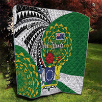 Cook Islands Independence Day Quilt National Flag and Emblem with Tatau Tattoo